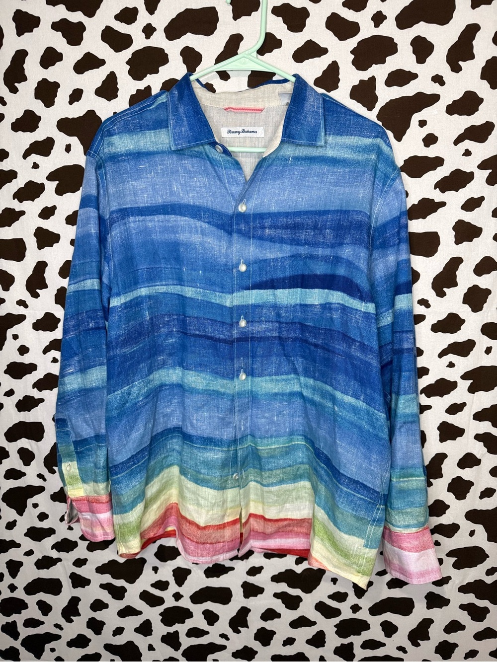 Tommy Bahama Multicolor Blue Striped Button-Down Shirt